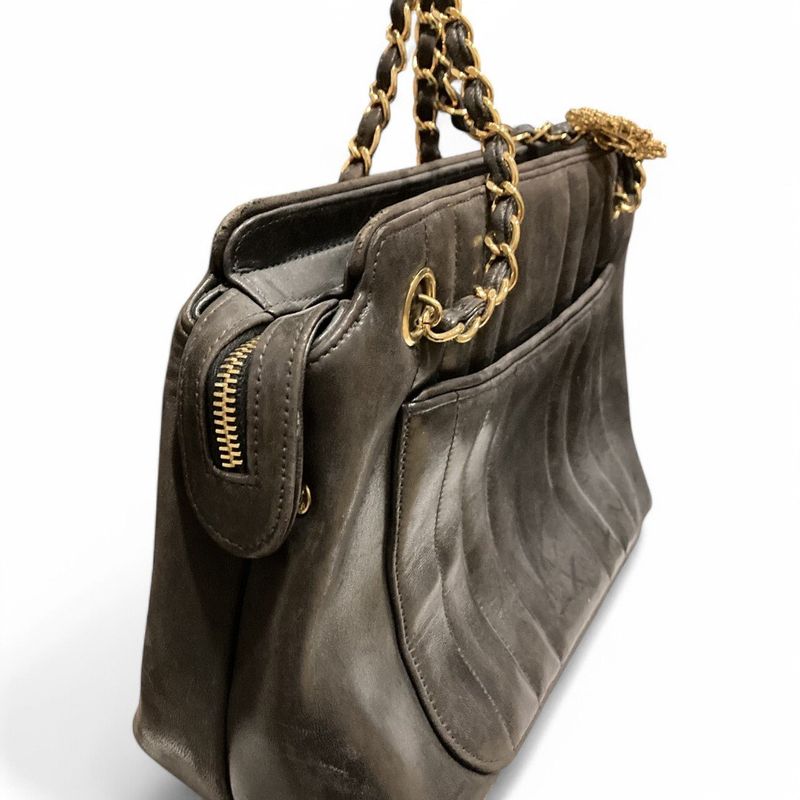 Chanel ⑤ 3249837 Coco Mark Leather Shoulder Bag With Charm Ladies Brown -