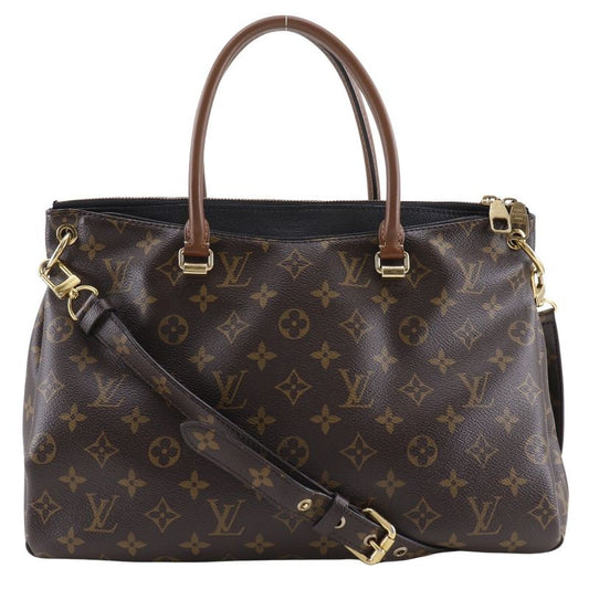 Louis Vuitton Pallas 2WAY Shoulder M41064 Monogram Canvas Noir Black Brown