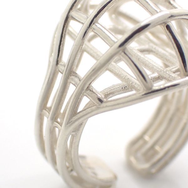 Bottega Veneta Silver Ring No 13 V5070 Outline