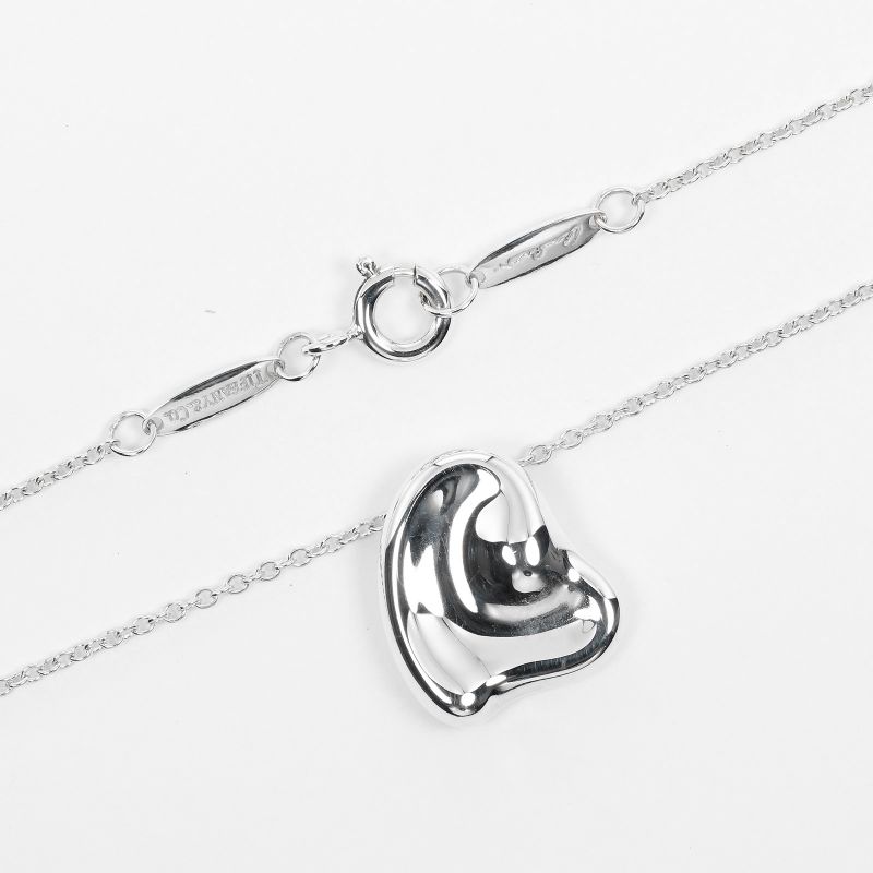 Tiffany & Co Full Heart 925 Silver Ladies 4.6g Necklace