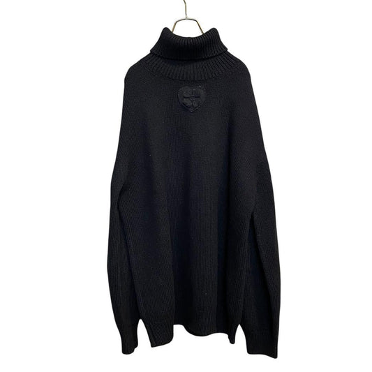 Chanel Camellia Coco Mark Turtleneck Knit Sweater