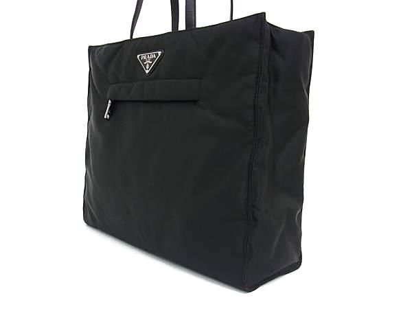 Prada Tessuto Nylon Tote Bag Shoulder Bag Men Ladies Black Ax3857