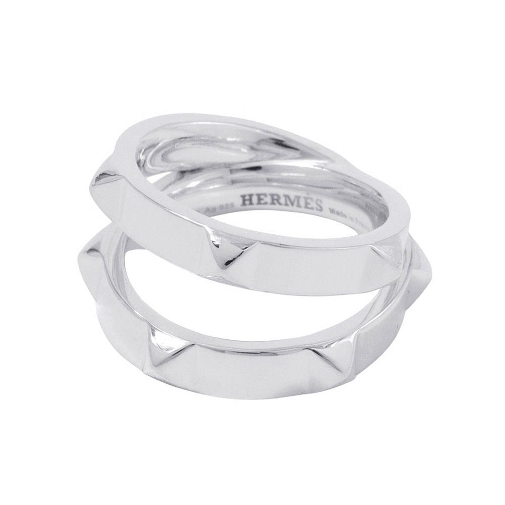 Hermes Ring Cl De-H Silver 55
