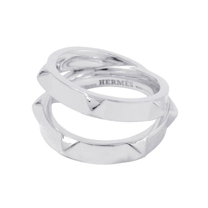 Hermes Ring Cl De-H Silver 55