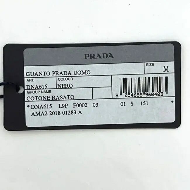 Prada Gloves Black Nero Dna615 Never