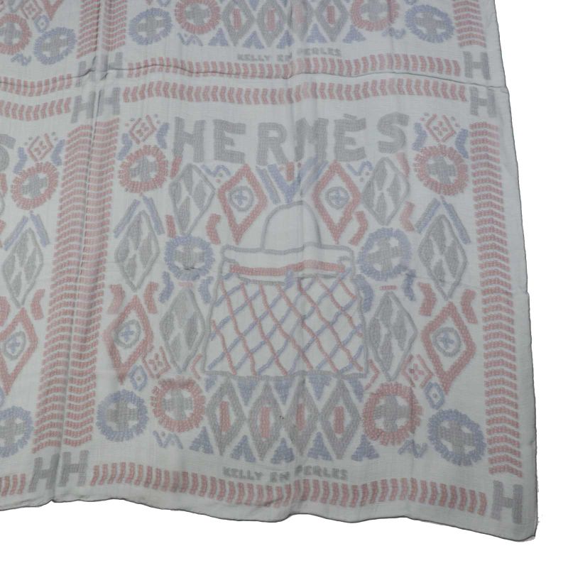 Hermes Carre 140 Kelly EN Perles Kelly EN Perles Lou Silk GRIS Etain Bordeaux