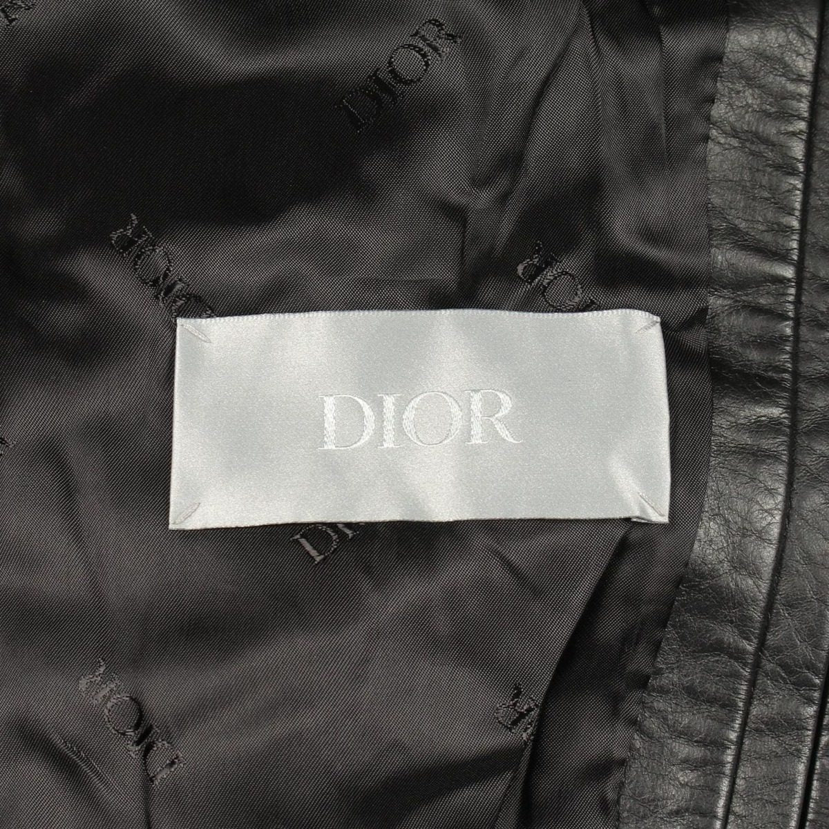 Dior Leather Jacket Zip Up — view 3