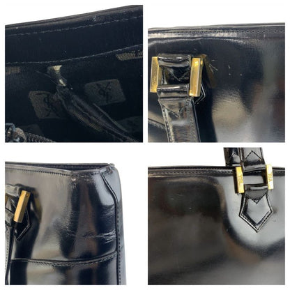 YVES Saint Laurent Yves Saint Laurent Vintage YSL Black Gold Hardware Leather