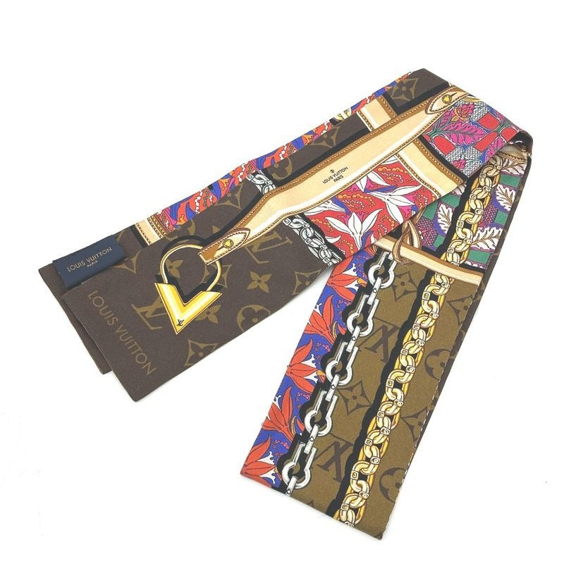 Louis Vuitton Scarf Bandeau Confidential Garden Silk Brown