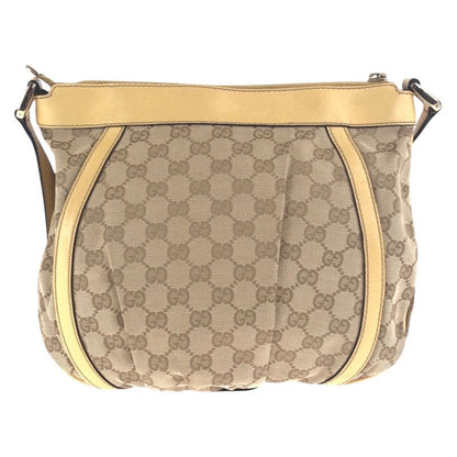 Gucci Beige Gold Hardware GG Canvas/leather 203257 Shoulder Bag Messenger Bag