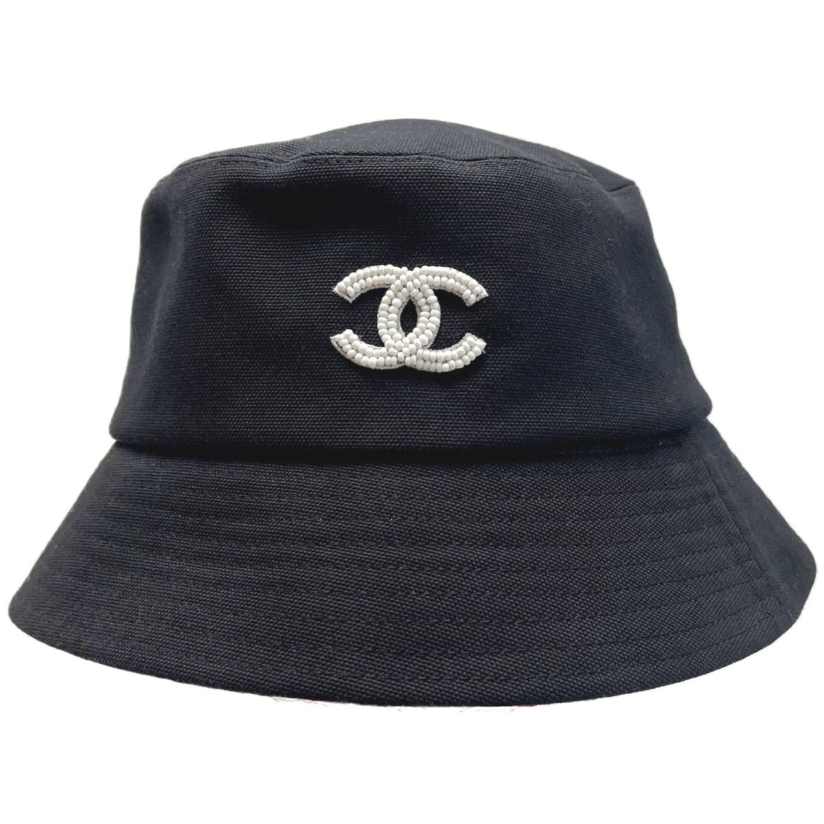 Chanel Coco Mark Bucket Hat Size M Black