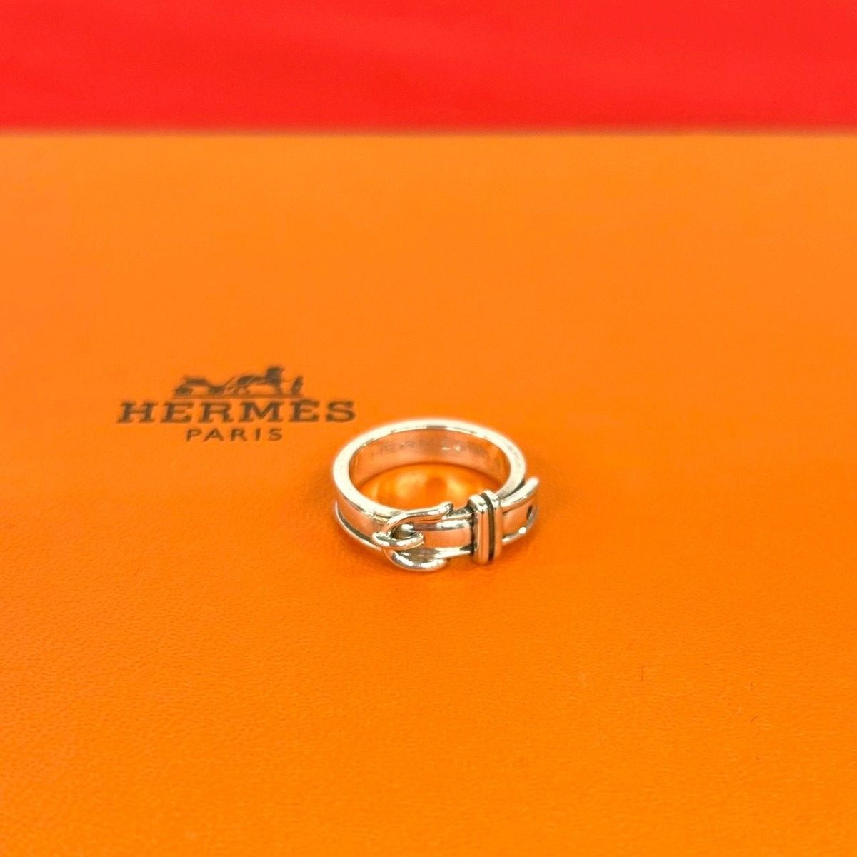 Hermes Ceinture Ring Silver