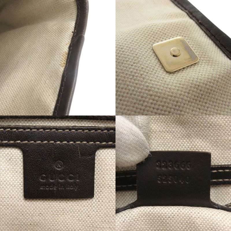 Gucci 223666 GG Supreme Brown Shoulder Bag 0655 Gucci