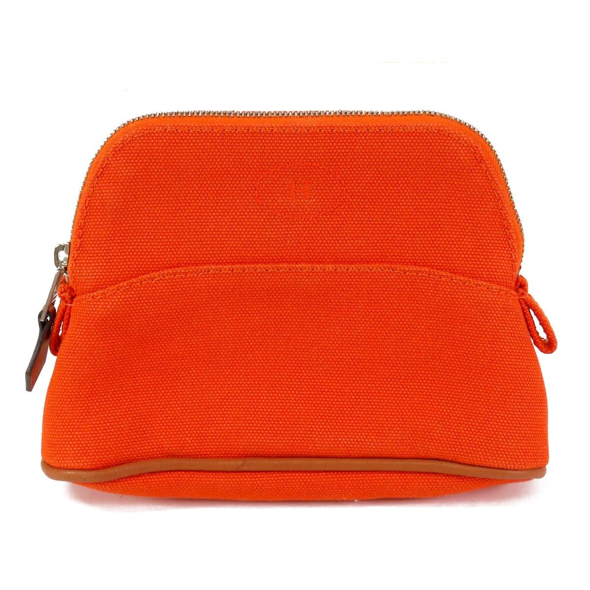 Hermes Bolide Pouch Mini Orange Fu Silver Cotton