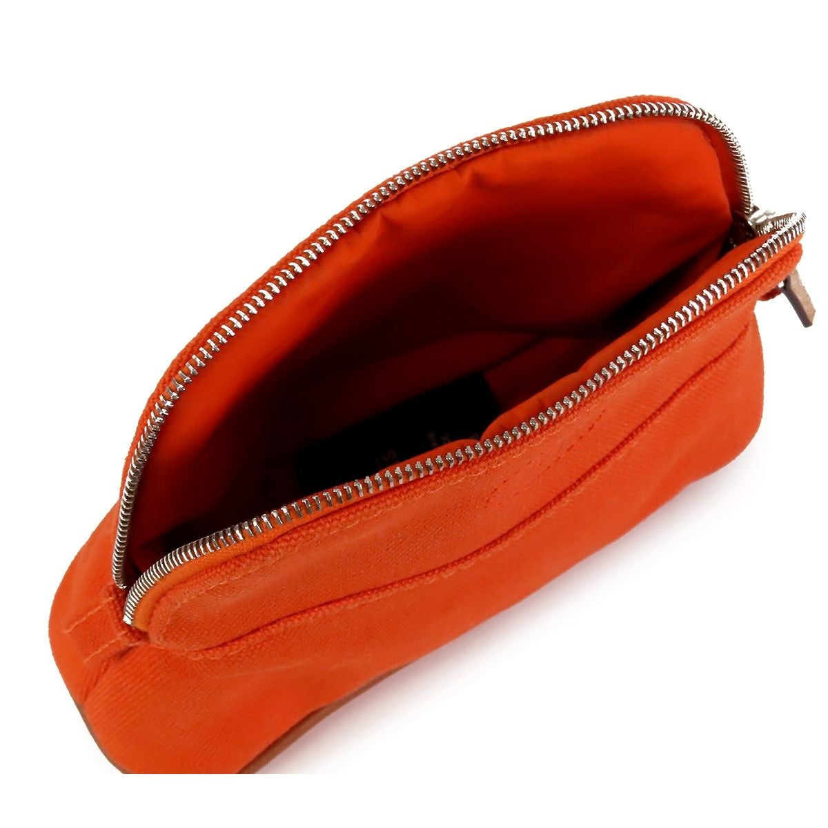 Hermes Bolide Pouch Mini Orange Fu Silver Cotton — view 4