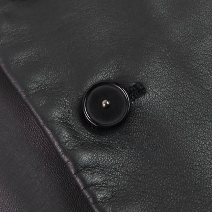 Hermes 18AW H843030ha0250 Lambskin Leather Gilet Vest Black 50 Hanger Made In