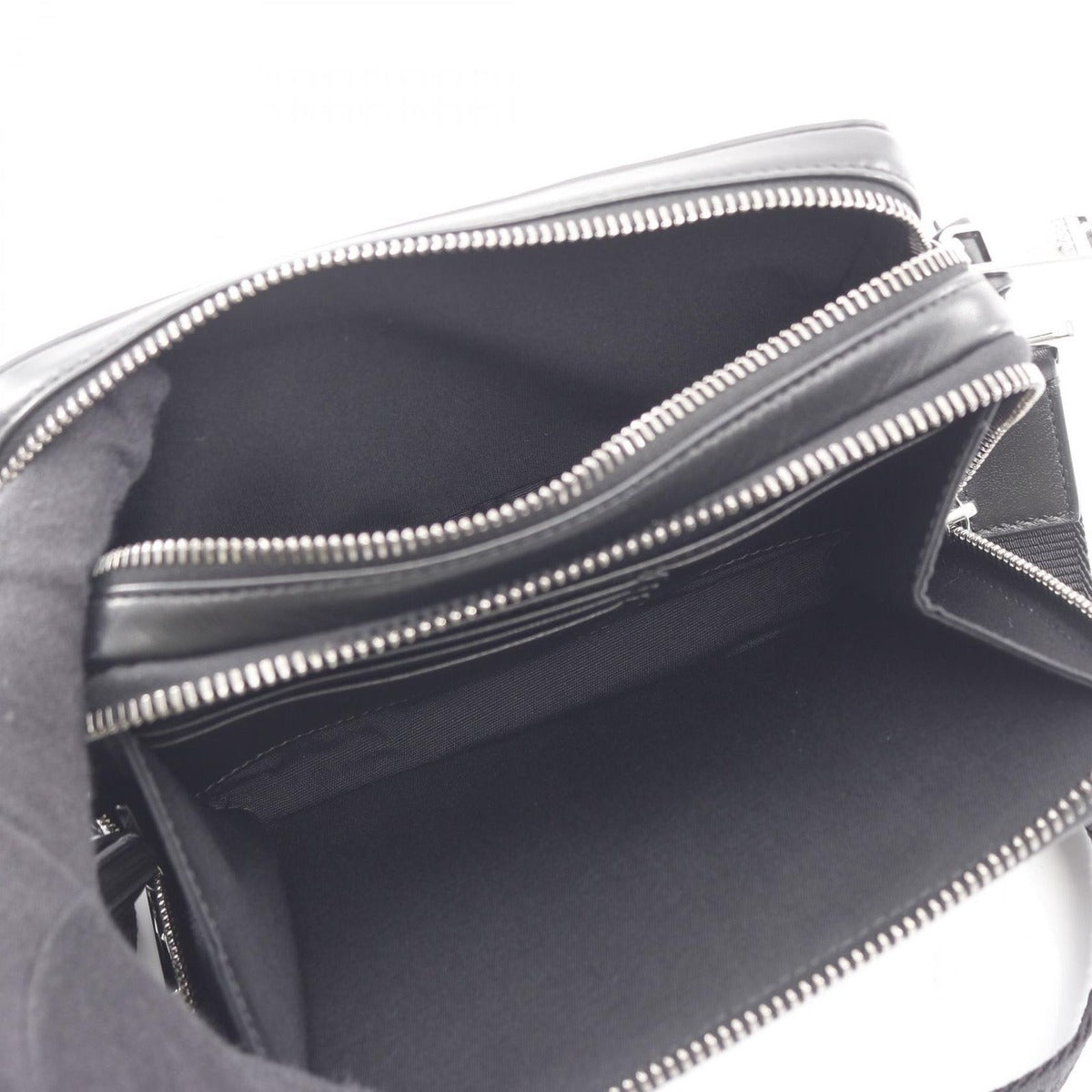 Dior Shoulder Bag CD Diamond Messenger Pouch Black Canvas — view 3