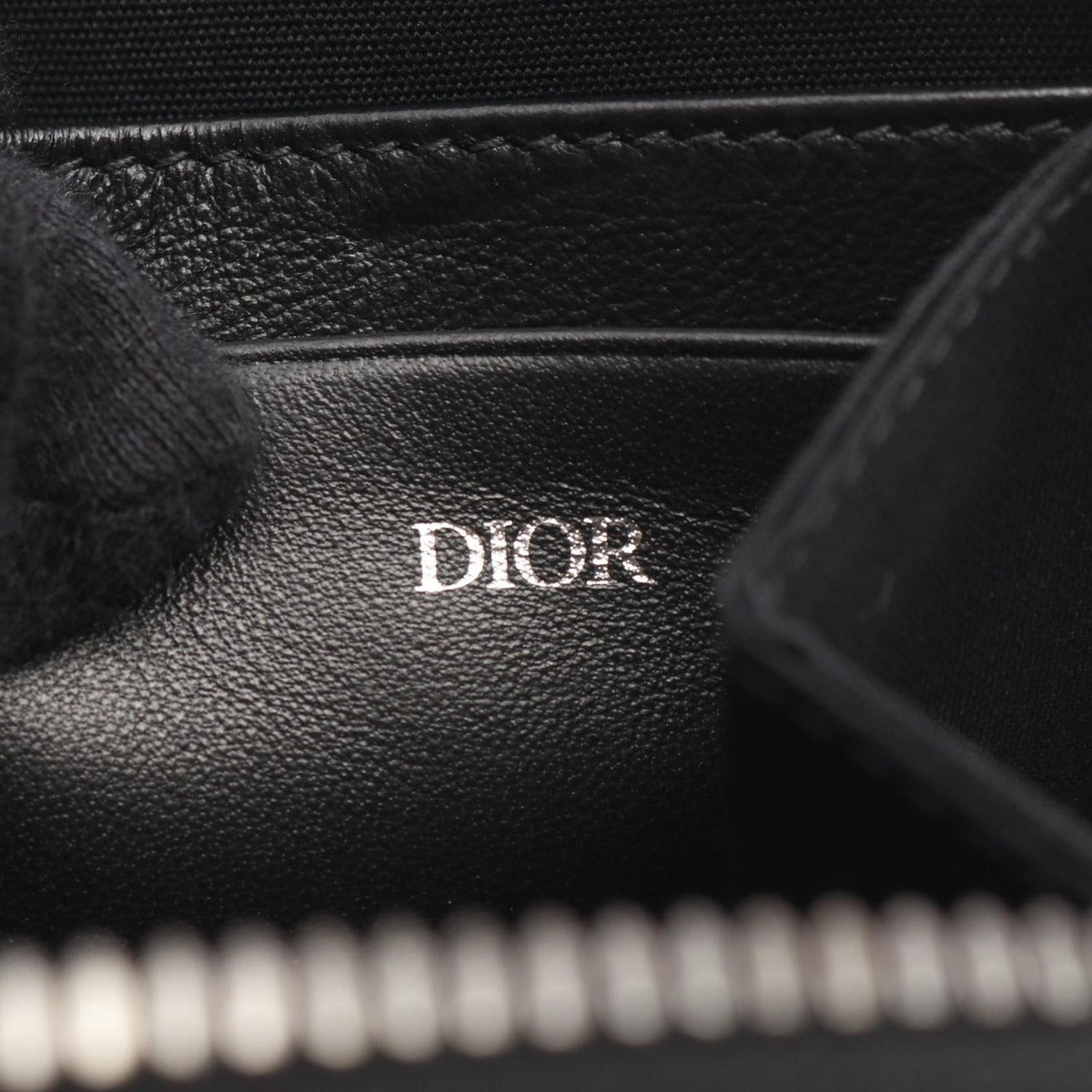 Dior Shoulder Bag CD Diamond Messenger Pouch Black Canvas — view 4