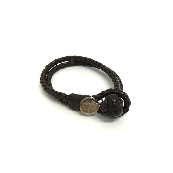 Bottega Veneta Intrecciato Leather Bracelet Accessory Brown Fs4041