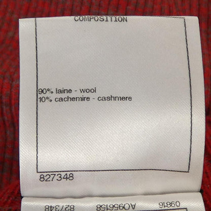 Chanel Knit Top Cashmere Red Gray — view 3