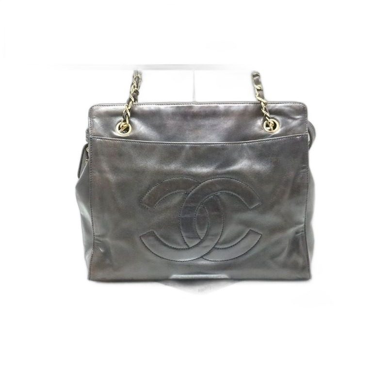 Chanel Jumbo CC Logo Leather Shoulder Bag