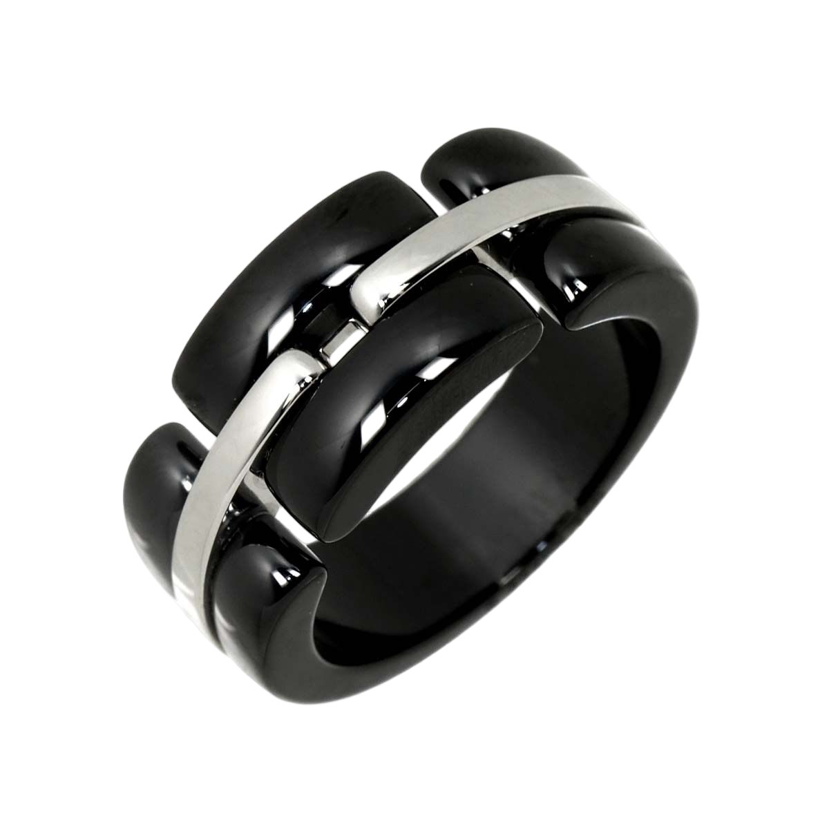 Chanel Ultra 60 Ring 18K White Gold Black Ceramic