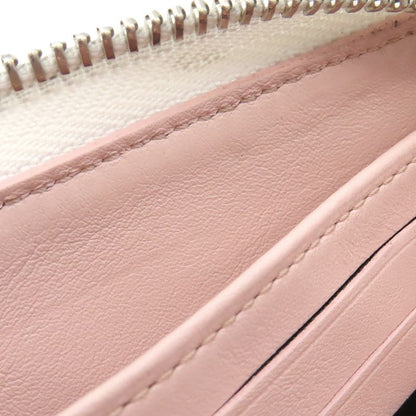 Louis Vuitton Long Wallet Zippy Wallet Monogram Mahina Pink and White Silver