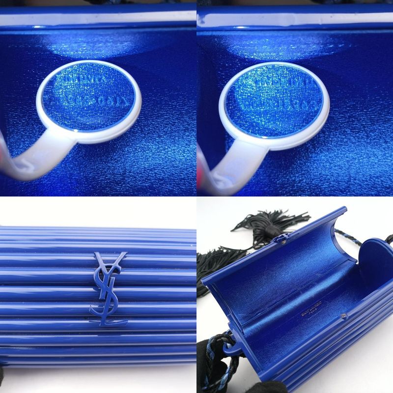 Yves Saint Laurentyves Saint Laurent Fringe Monogram Opium Box Blue Plexiglass