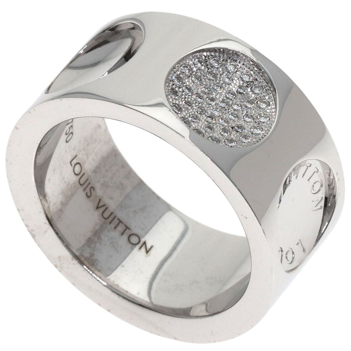 Louis Vuitton Grand Bag Empreinte Diamond 53 Ring 18K White Gold