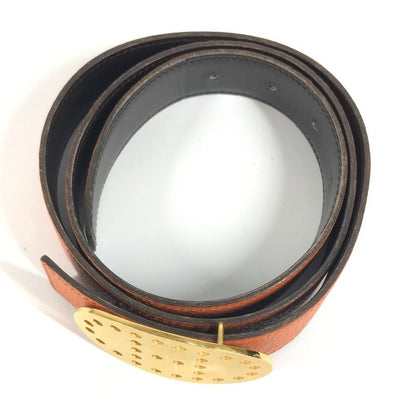 Hermes Belt Reversible H Belt Perforated Logo Leather Orange