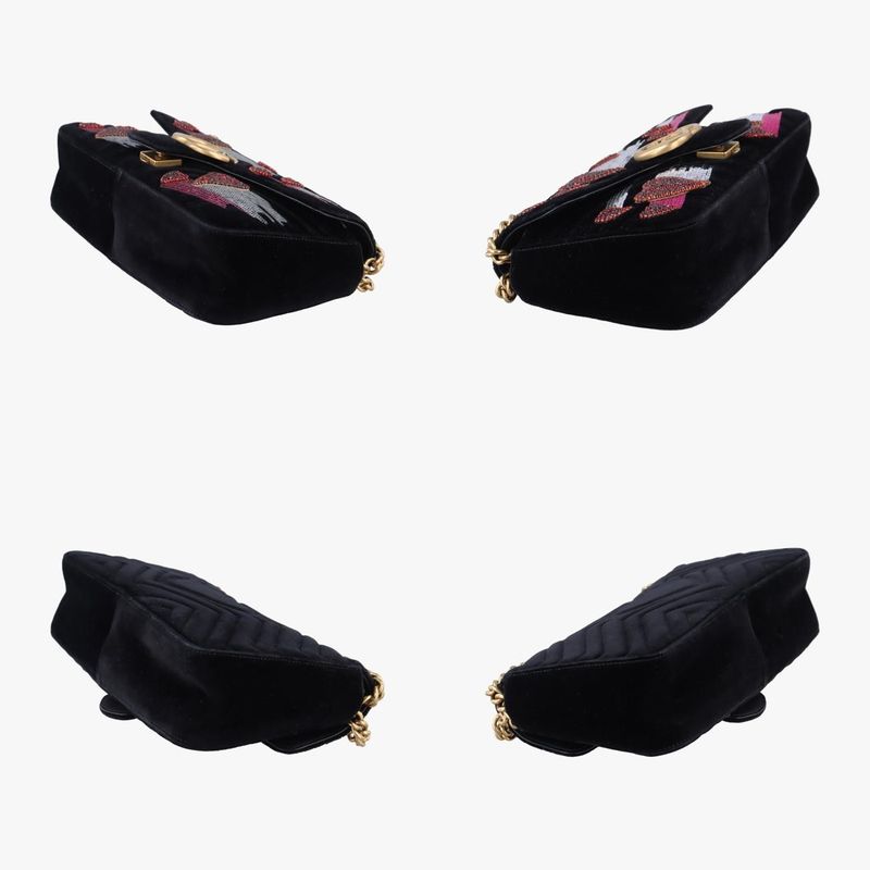 Guccigg Marmont Black Velour 443497 G025329507