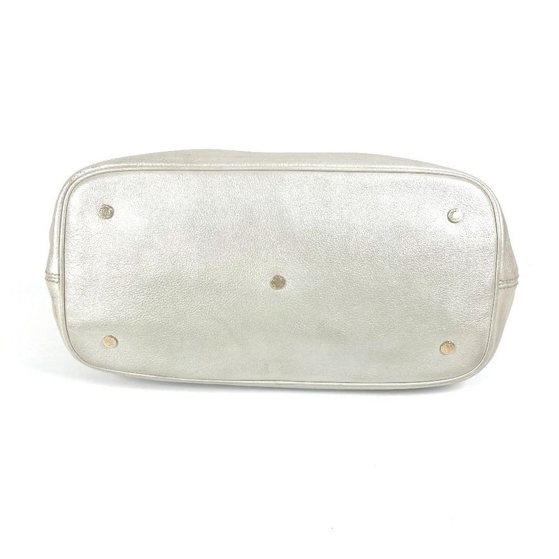 Bvlgari Bulgari Tote Bag Sbulgari Logo Sotirio Leather Silver