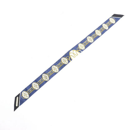Hermes Twilly Lift Profile Lift Profile 100% Silk Marine/noir/gold Scarf With