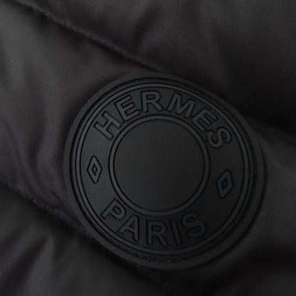 Hermes 23AW 3h0156da Long Quilted Vest Rubber Serie Patch Down Vest Black 40