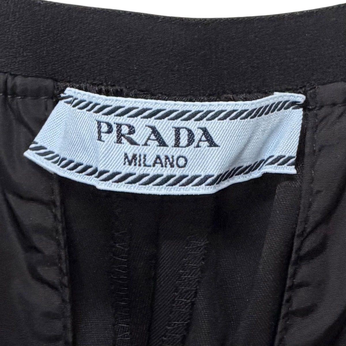 Prada Re-Nylon Logo Long Pants Wide Black — view 6