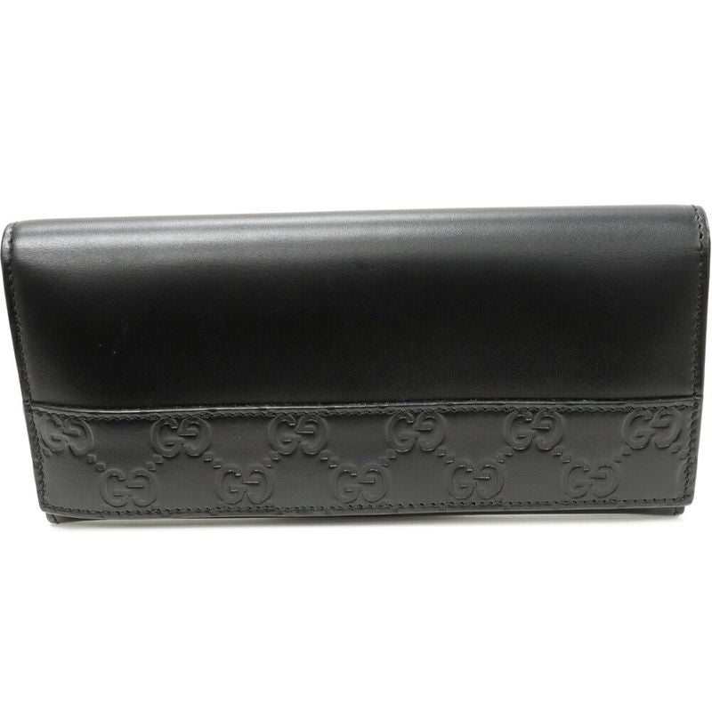 Gucci Long Zipper Wallet With Coin Purse Ggguccissima Calfskin Black 408837