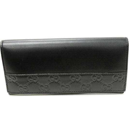 Gucci Long Zipper Wallet With Coin Purse Ggguccissima Calfskin Black 408837