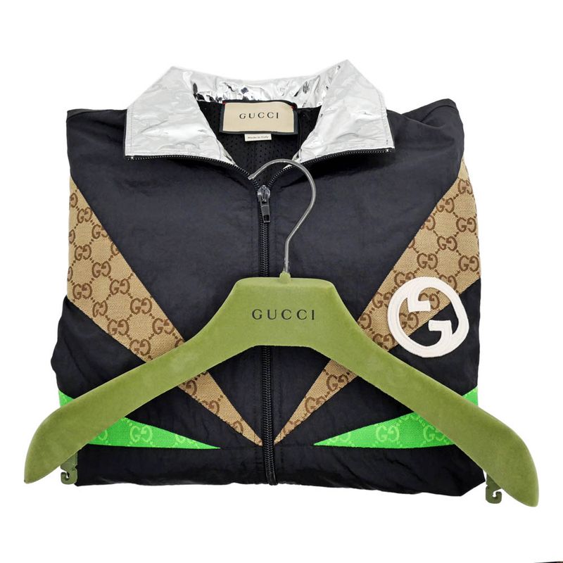 Gucci Nylon Zip Up Jacket XS Size Black 747061 Long Sleeve Nylon