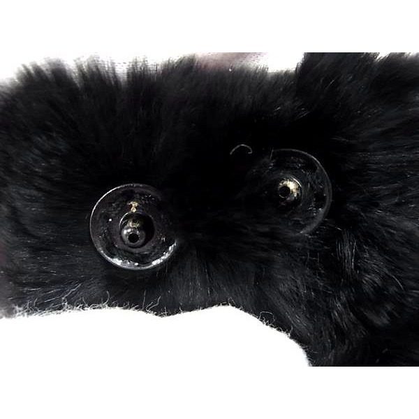 Chanel CC Logo Rabbit Fur 100% Fur Bangle Black Bracelet — view 7