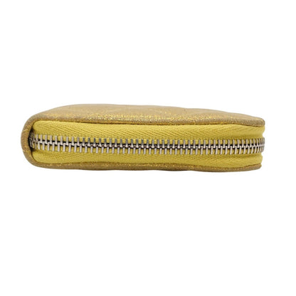 Chanel Zip Around Quilted Gold Yellow — view 5