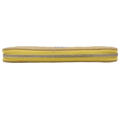 Chanel Zip Around Quilted Gold Yellow — view 6