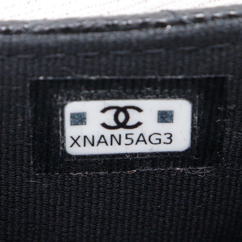 Chanel Matelasse L-shape Zipper Fragment Case Caviar Skin Black Ladies Coin Case