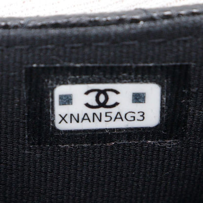 Chanel Matelasse L-shape Zipper Fragment Case Caviar Skin Black Ladies Coin Case