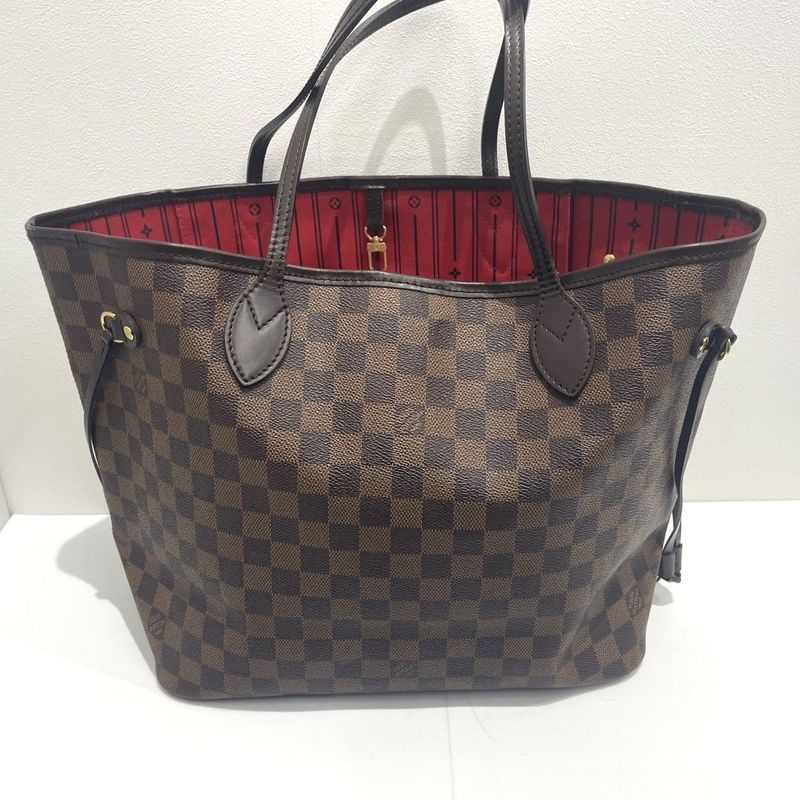 Louis Vuitton Damier Neverfull MM N51105 Leather Handbag Tote Bag Shoulder Bag