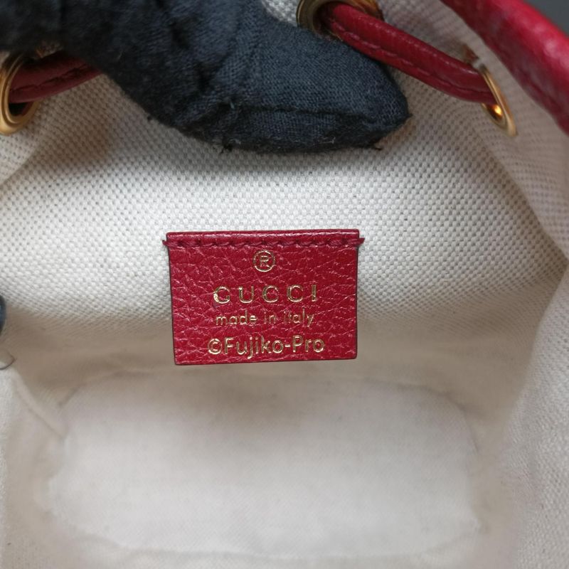 Gucci Doraemon Collaboration Beige X Bordeaux X Multicolor PVC Coated Canvas