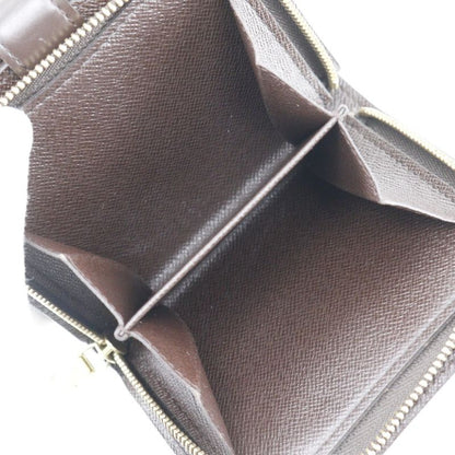 Louis Vuitton Compact Zip M61668 Damier Canvas Brown Ca1002 Women's Fold Wallet
