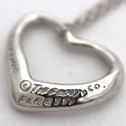 Tiffany & Co Open Heart Necklace Ec22789 Silver