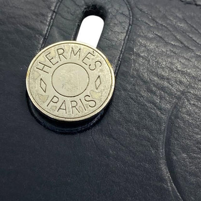 Hermes Diablo Card Case Business Card Holder Pass Case Compact Logo Leather