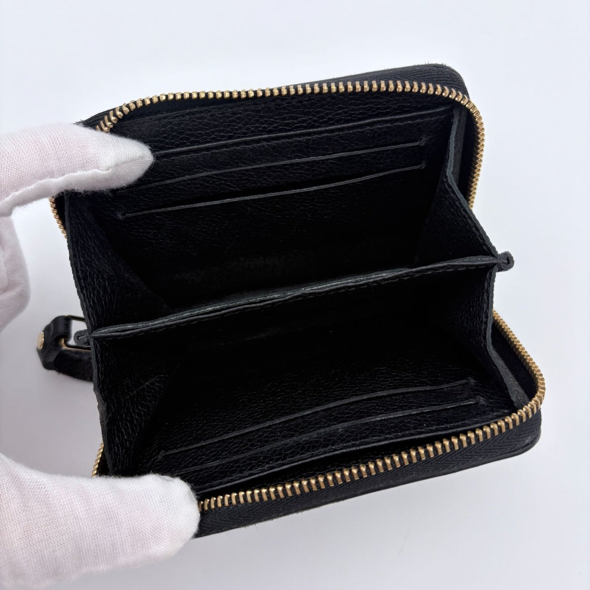 Louis Vuitton Coin Case Monogram Empreinte Zippy Purse Black — view 12