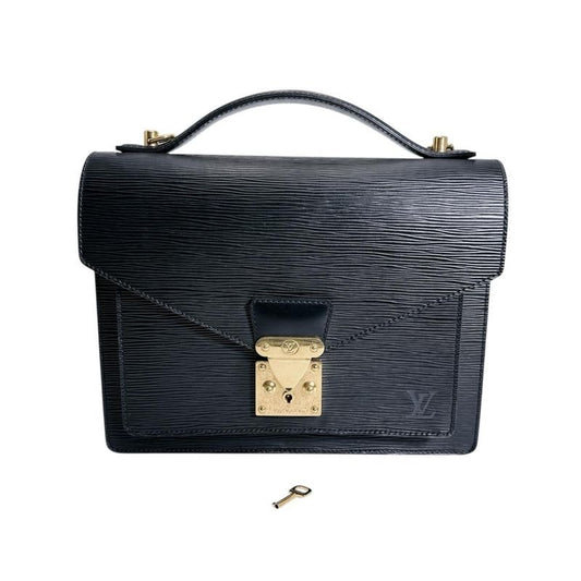 Louis Vuitton Epi 2-Way Shoulder Bag Monceau Handbag Black